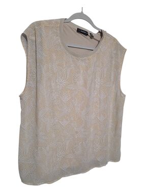 Rafaella Neutral Dot-Print Sleeveless Tank Top